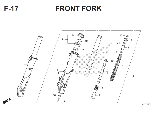 F-17 Front Fork – Katalog Suku Cadang Honda PCX HYBRID 2018MY