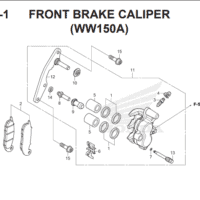 F-18-1 Front Brake Caliper WW150A – Katalog Suku Cadang Honda PCX HYBRID 2018MY
