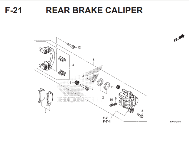 F-21 Rear Brake Caliper – Katalog Suku Cadang Honda PCX HYBRID 2018MY