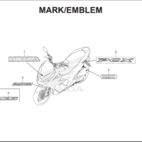F-48 Mark Emblem – Katalog Suku Cadang Honda PCX HYBRID 2018MY