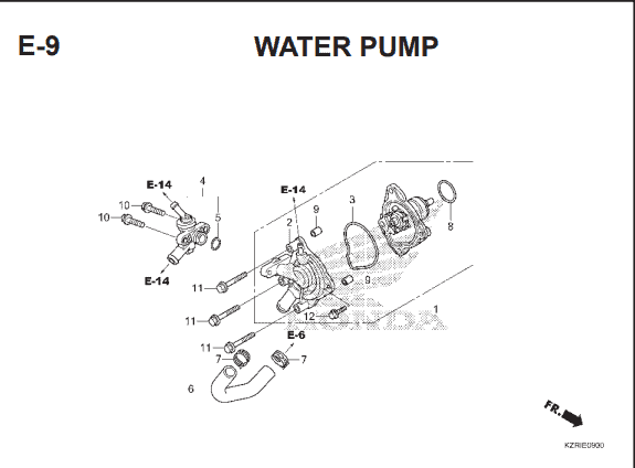 F-9 Water Pump – Katalog Honda Vario Techno 125-2