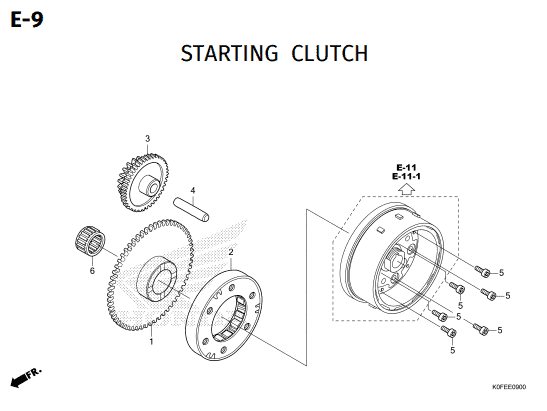 E-9 Starting Clutch – Katalog Suku Cadang Honda Monkey 2021