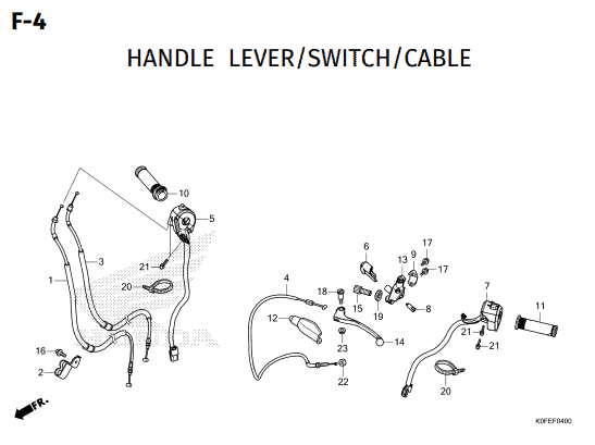 F-4 Handle Lever Switch Cable – Katalog Suku Cadang Honda Monkey 2021