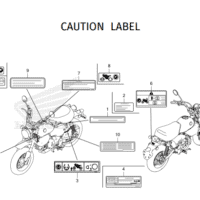 F-49 Caution Label – Katalog Suku Cadang Honda Monkey 2021