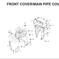 F-44 Front Cover Main Pipe – Katalog Suku Cadang Honda Revo FI K03