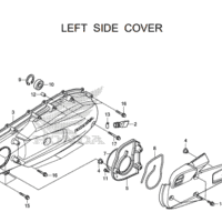 E-13 Left Side Cover – Katalog Suku Cadang Honda SH150i
