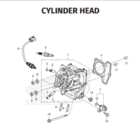 E-3 Cylinder Head – Katalog Suku Cadang Honda New BeAT K1AL