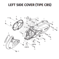 E-13 Left Side Cover Type CBS – Katalog Suku Cadang Honda New BeAT K1AL