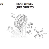 F-22-30 Rear Wheel – Katalog Suku Cadang Honda New BeAT Street K1AL