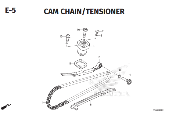 E-5 Cam Chain Tensioner – Honda BeAT Street K1AL