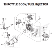 E-22 Throttle Body Fuel Injector – Katalog Suku Cadang Honda PCX 160 K1ZV