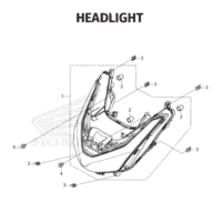 F-1 Headlight – Katalog Suku Cadang Honda PCX 160 K1ZV