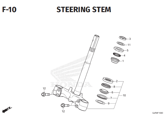 F-10 Steering Stem – Katalog Suku Cadang Honda ICON e: