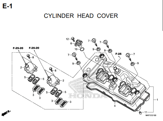 E-1 Cylinder Head Cover – Katalog Honda CBR1000RA/S1