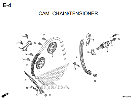 E-4 Camp Chain Tensioner –  Katalog Honda CBR1000RA/S1