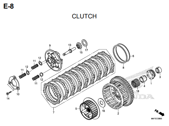 E-8 Clutch – Katalog Honda CBR1000RA/S1