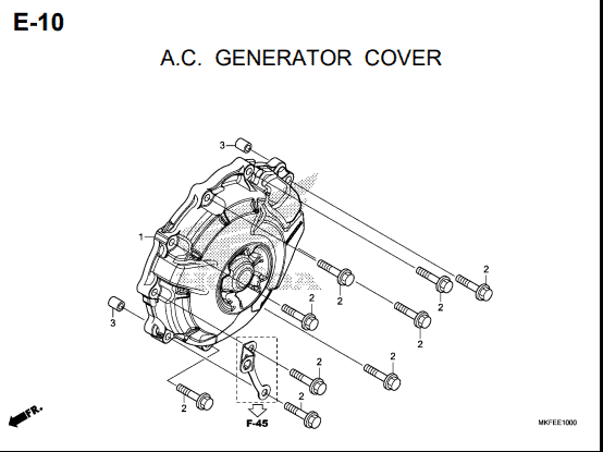 E-10 AC Generator Cover – Katalog Honda CBR1000RA/S1