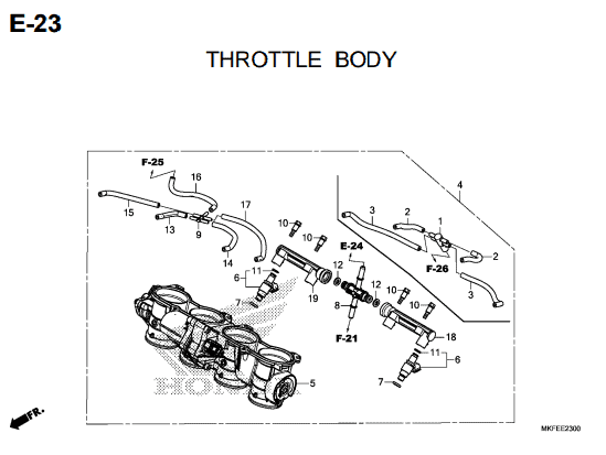 E-23  Throttle  Body – Katalog Honda CBR1000RA/S1