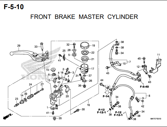 F-5-10 Front Brake Master Cylinder – Katalog Honda CBR1000RA/S1