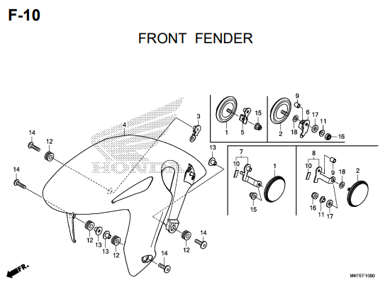 F-10 Front Fender – Katalog Honda CBR1000RA/S1