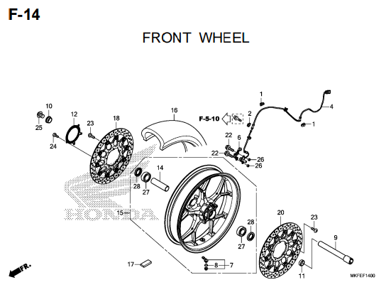 F-14 Front Wheel – Katalog Honda CBR1000RA/S1