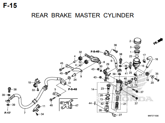 F-15 Rear Brake Master – Katalog Honda CBR1000RA/S1