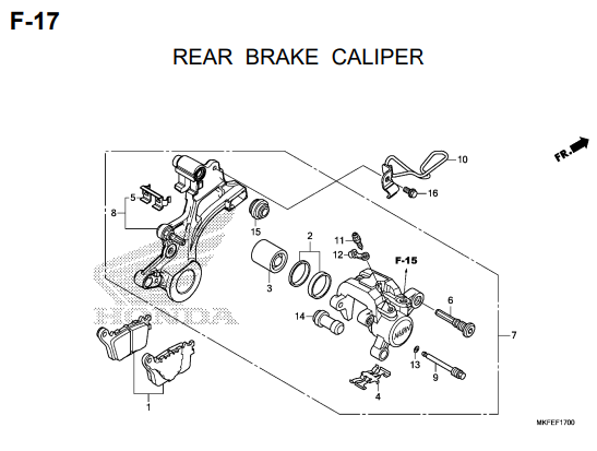 F-17 Rear Brake Caliper – Katalog Honda CBR1000RA/S1