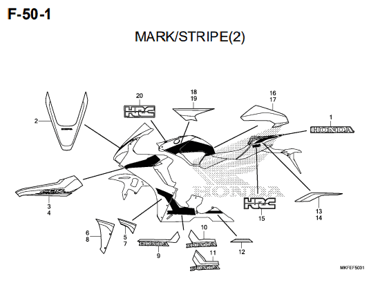 F-50-1 Mark Stripe 2 – Katalog Honda CBR1000RA/S1