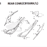 F-24-1 Rear Cowl – Katalog Honda CB150 K15P F-24-1 Rear Cowl – Katalog Honda CB150 K15P
