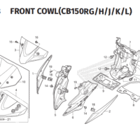 F-43 Front Cowl – Katalog Honda CB150 K15P F-43 Front Cowl – Katalog Honda CB150 K15P