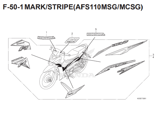 F-50-1 Mark Stripe – Katalog Honda Revom F1 K03
