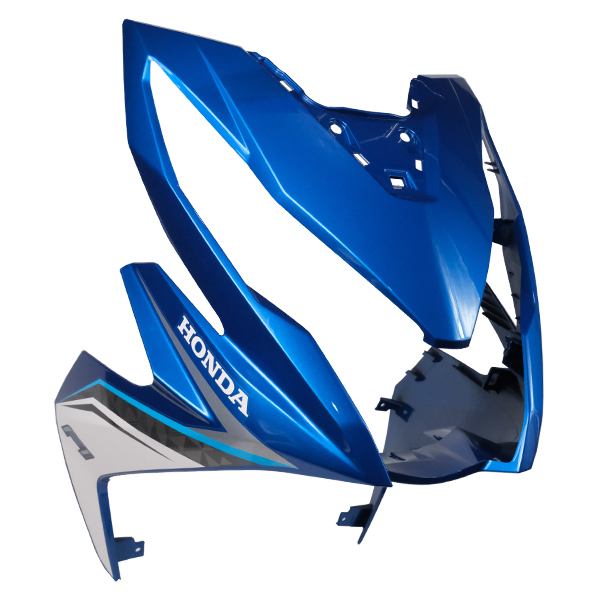 Cover Tameng Depan Set Biru Honda BeAT Sporty eSP K81