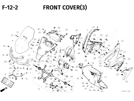 F-12-2 Front Cover – Honda ADV 160