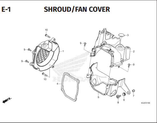 E-1 Shroud Fan Cover – Honda Genio K0JB
