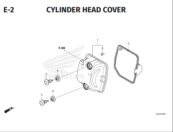 E-2 Cylinder Head Cover – Honda Genio K0JB