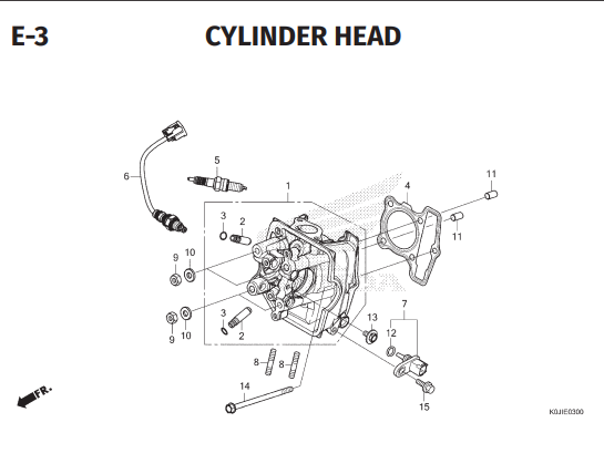 E-3 Cylinder Head – Honda Genio K0JB