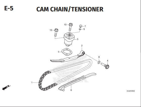 E-5 Cam Chain Tensioner – Honda Genio K0JB