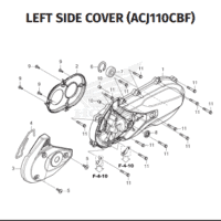 E-13 Left Side Cover – Honda Genio K0JB