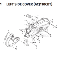 E-13-1 Left Side Cover – Honda Genio K0JB