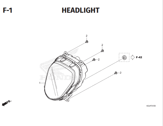 F-1 Headlight – Honda Genio K0JB