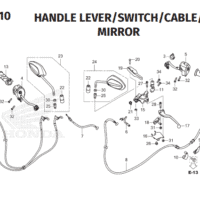 F-4-10 Handle Lever Switch Cable Mirror – Honda Genio K0JB