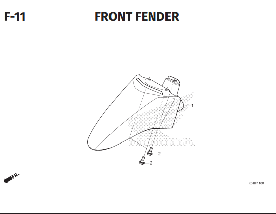 F-11 Front Fender – Honda Genio K0JB