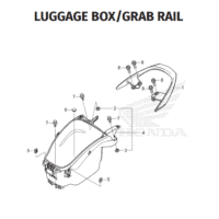 F-16 Luggage Box Grab Rail – Honda Genio K0JB F-16 Luggage Box Grab Rail – Honda Genio K0JB