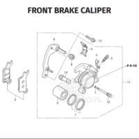 F-18 Front Brake Caliper – Honda Genio K0JB F-18 Front Brake Caliper – Honda Genio K0JB