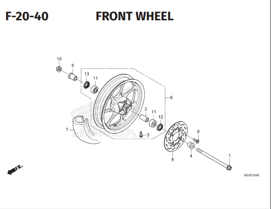 F-20-40 Front Wheel – Honda Genio K0JB
