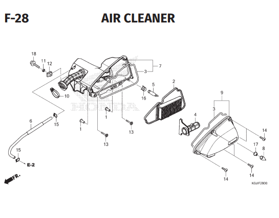 F-28 Air Cleaner – Honda Genio K0JB