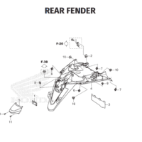 F-39 Rear Fender – Honda Genio K0JB F-39 Rear Fender – Honda Genio K0JB