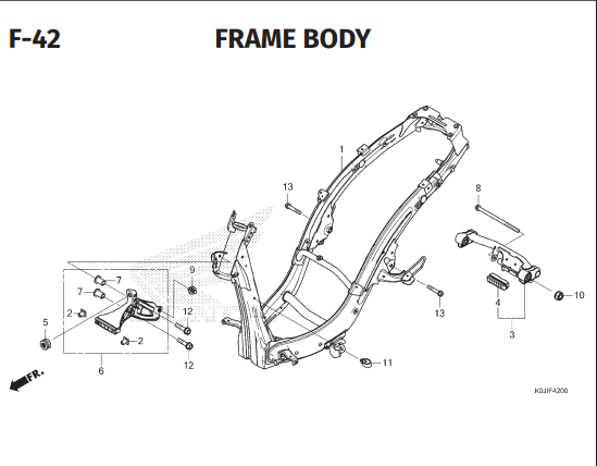F-42 Frame Body – Honda Genio K0JB