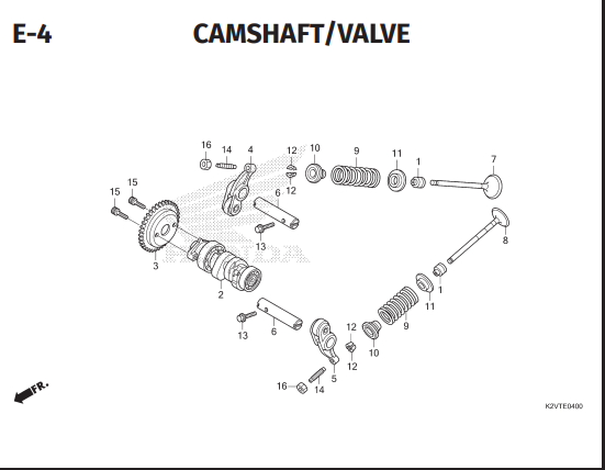 E-4 Camshaft Valve – Honda New Vario 125 dan Vario 125 Street