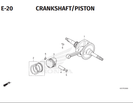 E-20 Crankshaft Piston – Honda New Vario 125 dan Vario 125 Street